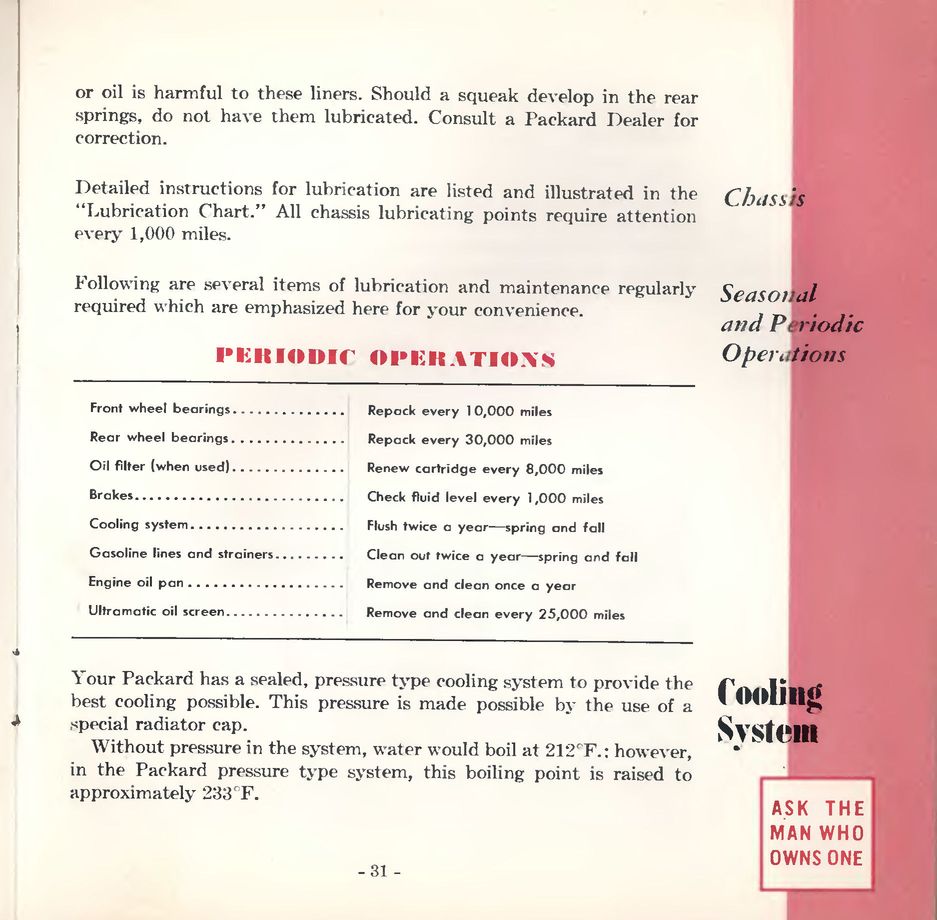 1953 Packard Owners Manual Page 41